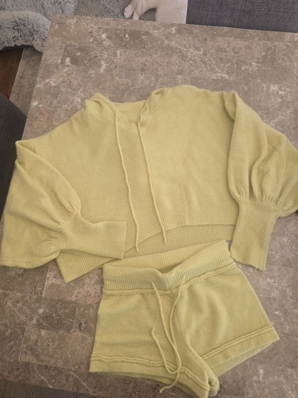 Free People Yellow Sweater Set Sz S